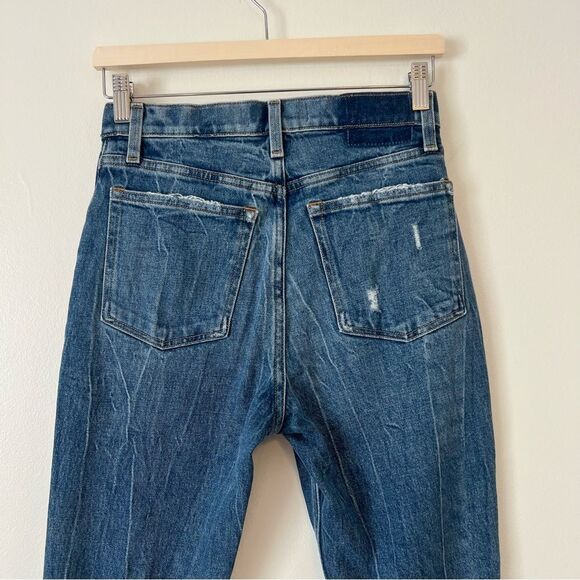 Abercrombie & Fitch High Rise Mom Jeans Size 26 / 2R Distressed - Picture 6 of 8